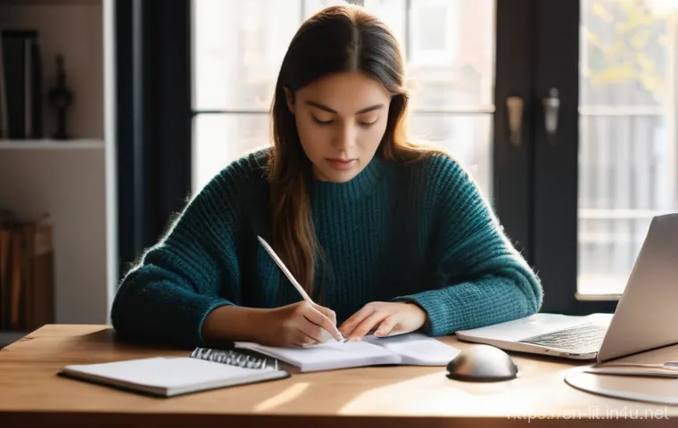 문학상과 문학적 권위 - **Prompt for "Conquering Creative Paralysis"**:
"A young writer, female, in her mid-20s, sits at...